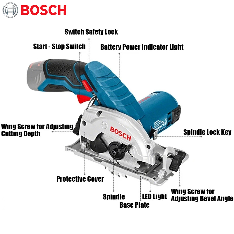 BOSCH GKS 12V-LI Electric Circ - đánh giá và giá Woodworking Saw