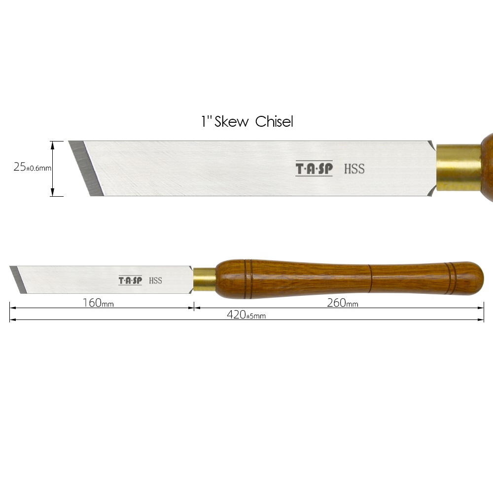 TASP HSS Wood Lathe Skew Chise - đánh giá và giá Skew Chisel Wood