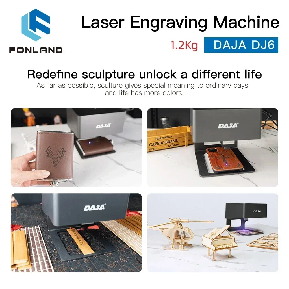 FONLAND DJ6 Laser Engraver CNC - đánh giá và giá Woodworking Logo